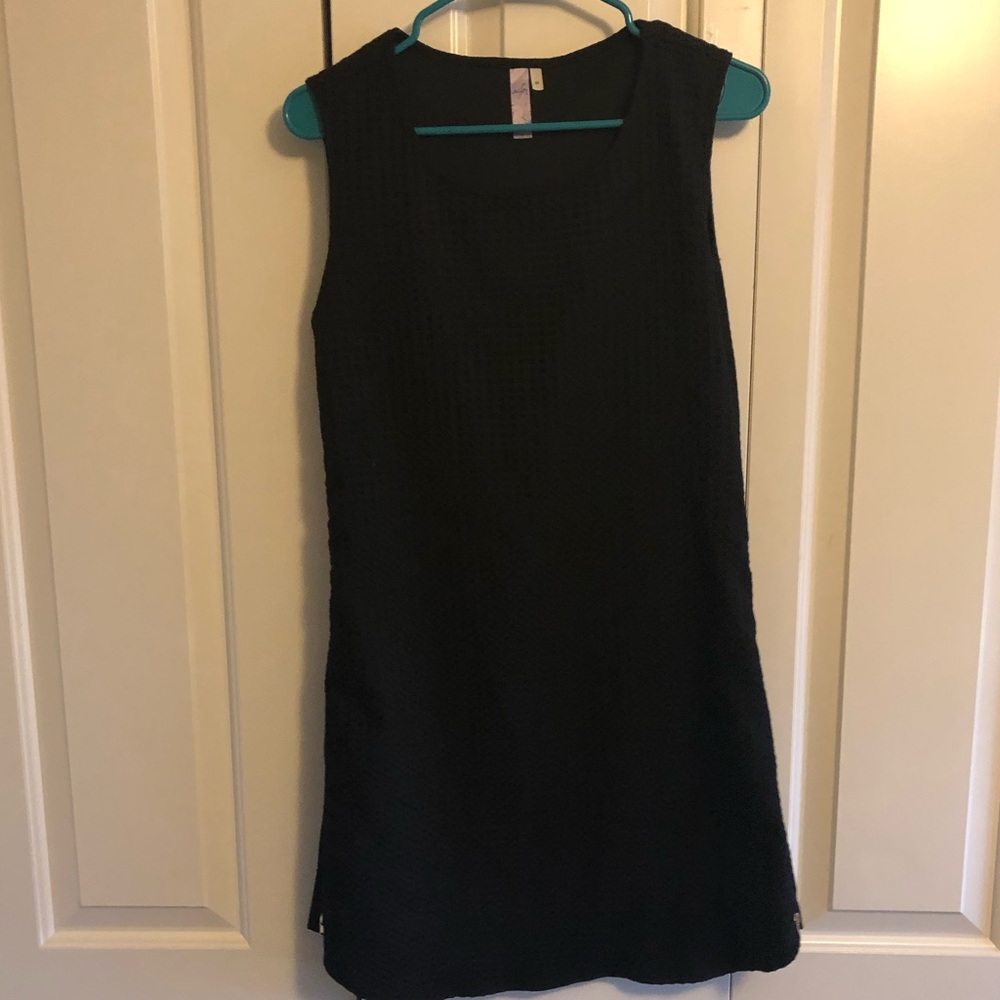 Black Dress with Hot Pink Side Zippers